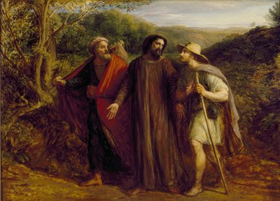 Apparizione di Cristo ai due discepoli in cammino verso Emmaus, 1835 da John Linnell